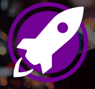 [IMAGE} The logo of Spaceship Media, a white simple drawing of a spaceship overlaid on a round purple circle.
